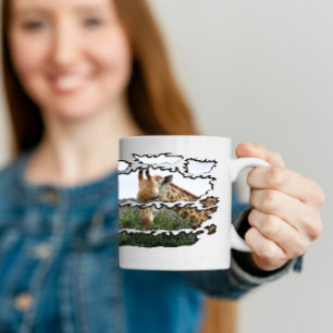 Ripped Wildlife Giraffe Thorn Tree Coffee Mug