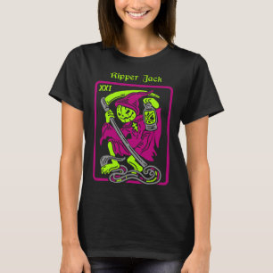 Ripper Jack Tarot Card Halloween Occult Decor Men T-Shirt