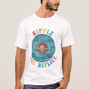 "Ripple and Reflect Minimalist Graphic T-Shirt" T-Shirt