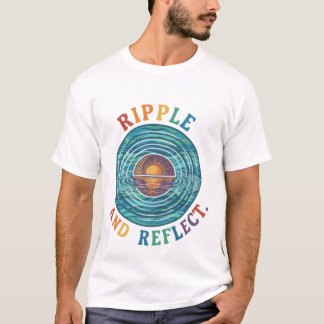 "Ripple and Reflect | Minimalist Graphic T-Shirt" T-Shirt