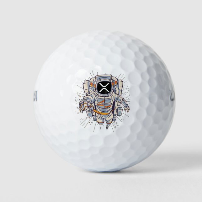 Ripple Astronaut - Xrp Crypto  Golf Balls (Front)