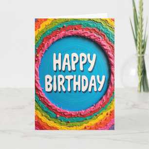 Ripple Blue Birthday Card