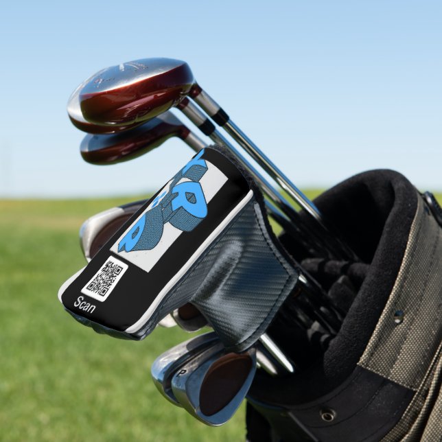 Ripple cryptocurrency - XRP Qr code  Golf Head Cover (In Situ)