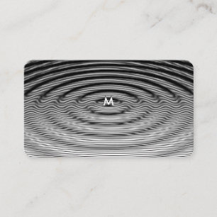 Ripple Effect Modern Design B&W Customisable Business Card