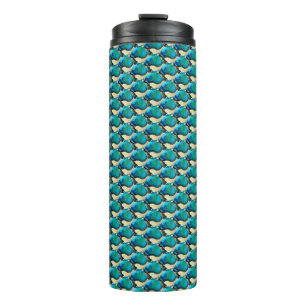 Ripple Grid Abstract Geometric Pattern 1302 Thermal Tumbler
