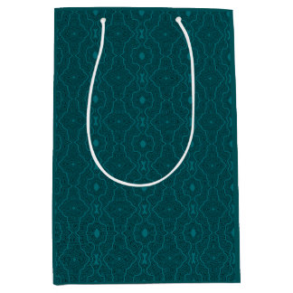 Ripple Line Work Rich Teal Variant Medium Gift Bag