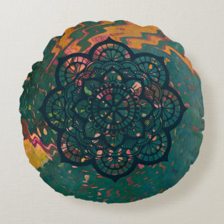 Ripple Mandala Throw Pillow