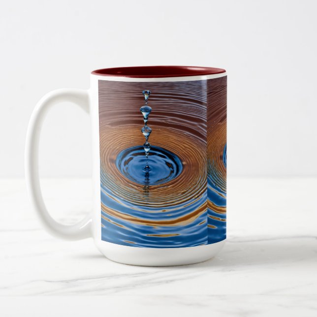 "Ripple of Serenity" Two-Tone Coffee Mug (Left)