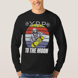 Ripple XRP Astronaut Retro Sunset Blockchain 1 T-Shirt