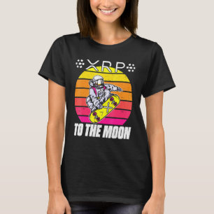 Ripple XRP Astronaut Retro Sunset Blockchain T-Shirt