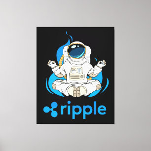 Ripple XRP  Cryptocurrency-Crypto Astronaut Canvas Print