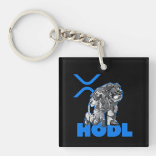 Ripple XRP Cryptocurrency -Crypto Astronaut-HODL Key Ring