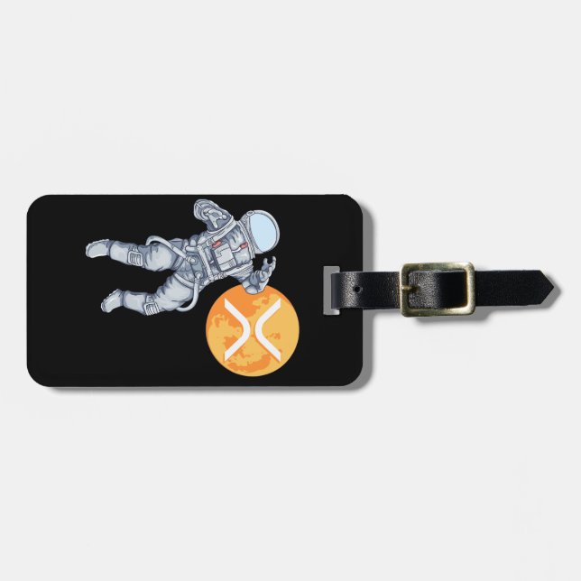 Ripple XRP  Cryptocurrency -Crypto Astronaut Luggage Tag (Front Horizontal)