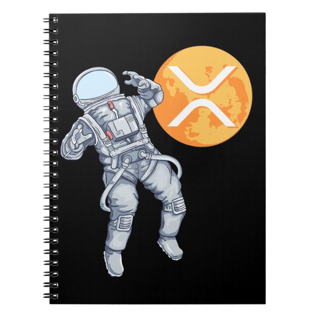 Ripple XRP  Cryptocurrency -Crypto Astronaut Notebook (Front)
