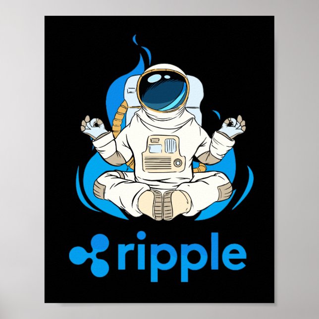 Ripple XRP  Cryptocurrency-Crypto Astronaut Poster (Front)