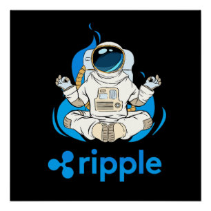 Ripple XRP  Cryptocurrency-Crypto Astronaut Poster