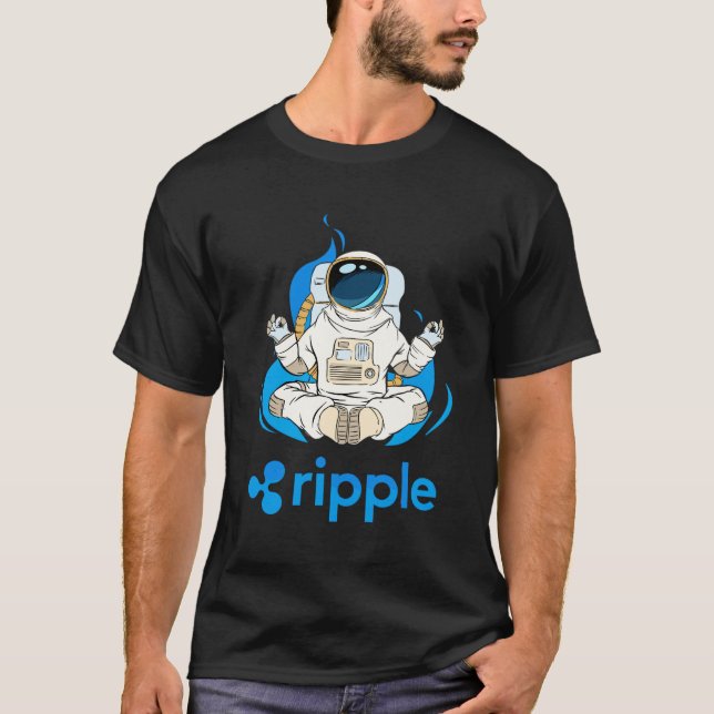 Ripple XRP  Cryptocurrency -Crypto Astronaut T-Shirt (Front)