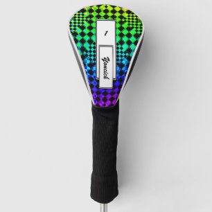 Rippled Checkers by Kenneth Yoncich Golf Head Cover