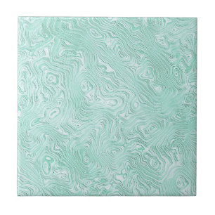 Rippled Faux Silk Moire in Pale Green Tile
