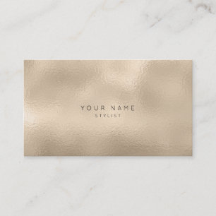 Rippled Glass Ivory Pearl Titanium Stylist Vip Appointment Card