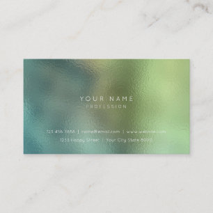 Rippled Glass Teal Greenly Grass Ombre Stylist Vip Business Card