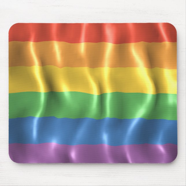 Rippled Pride Flag Mouse Mat (Front)