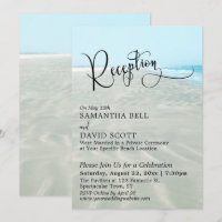 Rippled Sand Aqua Water Beach Wedding Reception
