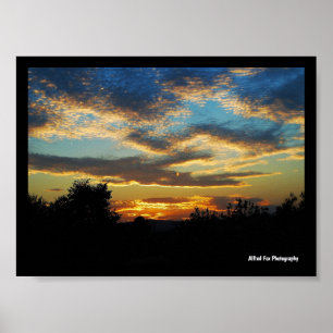 Rippled Twilight Sky Poster
