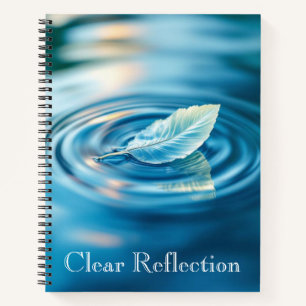Rippled Water Reflection   Abstract Calm Water Notebook