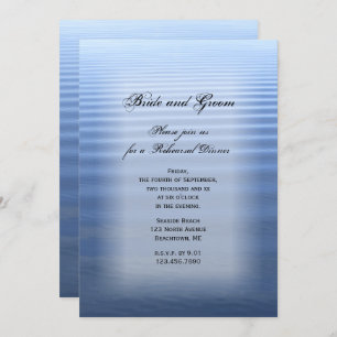 Rippled Water Wedding Rehearsal Dinner Invitation
