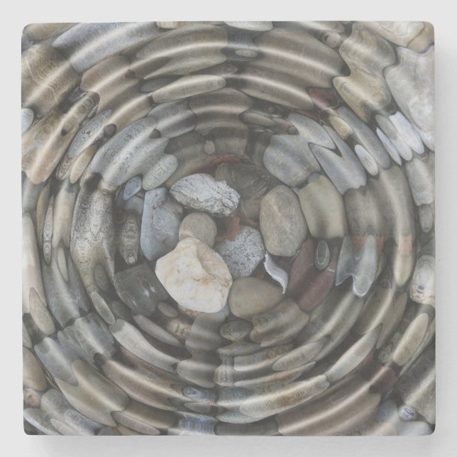 Ripples and Pebbles Stone Coaster (Front)