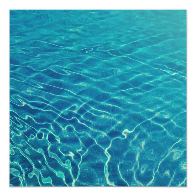 Ripples and wave patterns on crystal clear water poster (Front)
