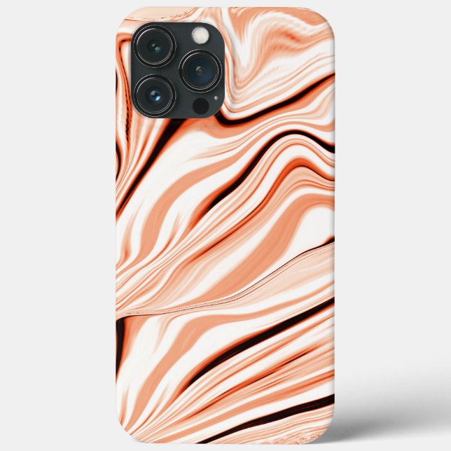 Ripples in shades of beige, curved brown cylinder  Case-Mate iPhone case (Back)