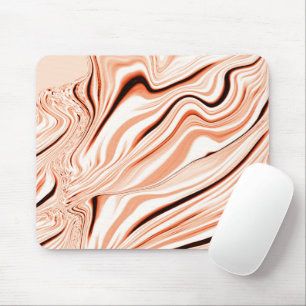 Ripples in shades of beige, curved brown cylinder mouse mat