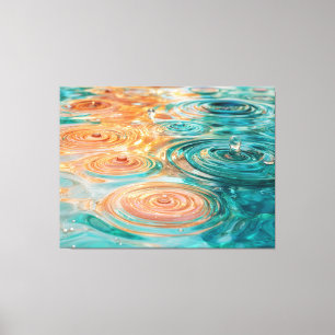 Ripples of Tranquility Abstract Water Harmony Canvas Print