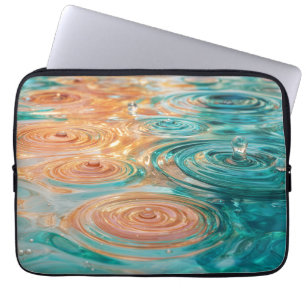 Ripples of Tranquility Abstract Water Harmony Laptop Sleeve