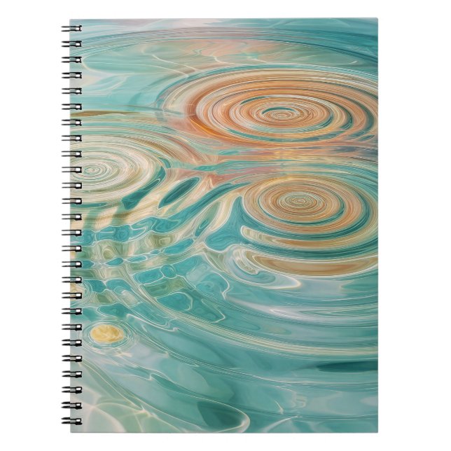 Ripples of Tranquility Abstract Water Harmony Notebook (Front)