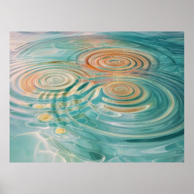 Ripples of Tranquillity Abstract Water Harmony Poster (Front)