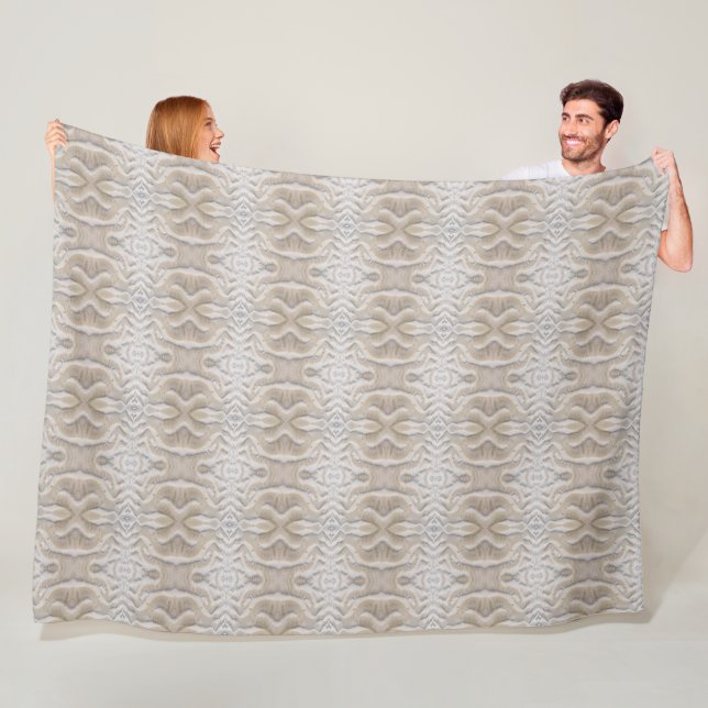 Ripples on a sandy beach pattern fleece blanket (In Situ)