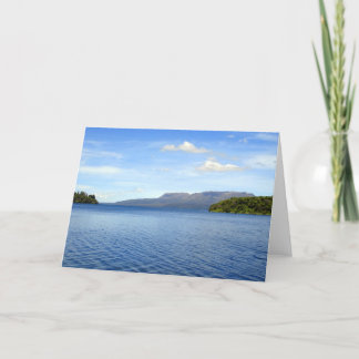 Ripples on Lake Tikitapu (Blue Lake), New Zealand Card