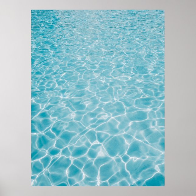 Rippling crystal blue water poster (Front)