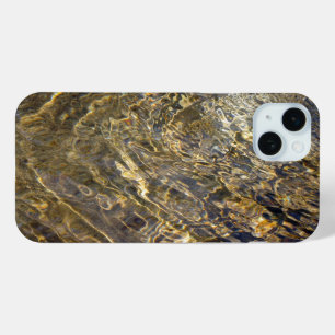 Rippling Gold Water Abstract iPhone 15 Mini Case