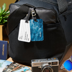 Rippling Ocean Water iPhone Case – Serene Blue Sea Luggage Tag