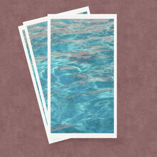 Rippling Tropical Blue Water Paper Guest Towels Napkin