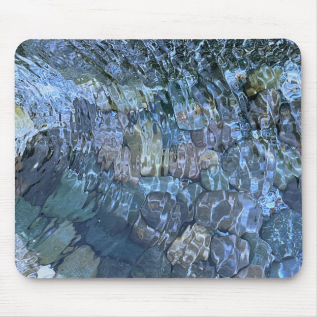 Rippling water, brook, steam, Underwater Stones Mouse Mat (Front)