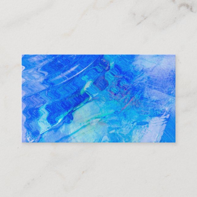 rippling water business card template photo art (Front)