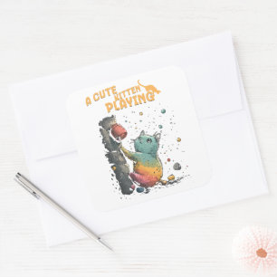 Risas Felinas Square Sticker