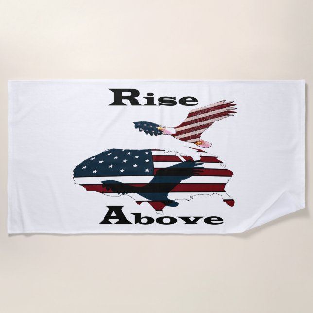 Rise above  beach towel (Front)