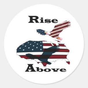 Rise above  classic round sticker