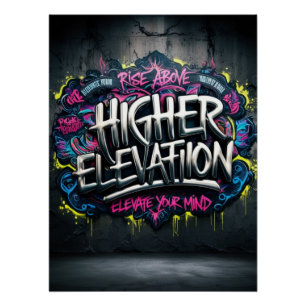 Rise Above, Elevate Your Mind – Higher Elevation Poster